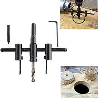 Generic New Durable Adjustable Metal Wood Circle Hole Drill Bit Cutter 30mm-120mm DIY Woodworking Drill Bit