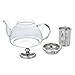 Tea Pot 800ml/28oz, Heat Resistant Glass Teapot with Removable Infuser, Loose Leaf Tea Pots, Microwavable and Stovetop Safe