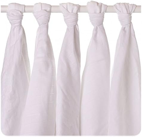 XKKO8594161575825 โ Pack of 5 Muslins, Organic Cotton, 70 x 70 cm