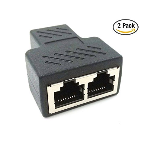 Huacam hcm68 rj45 splitter adapter 1 to 2 female port c…