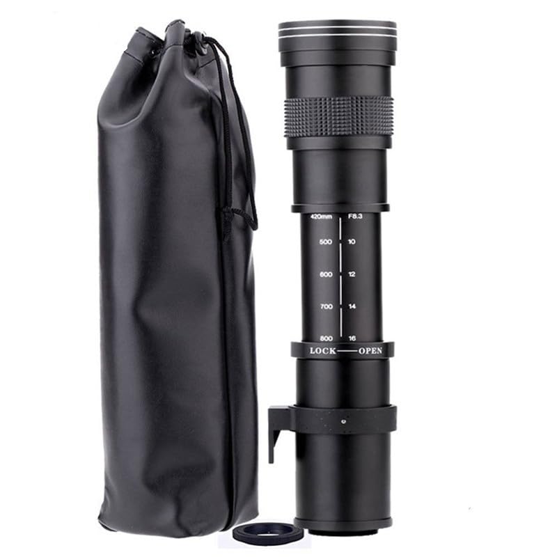 420-800mm Telephoto Lens f/8.3 Zoom Manual Focus for Sony E Mount Cameras A6700 A6600 A6500 A6400 A6300 A6100 A6000 A7C A7R A7S A7 A9 A5100 A5000 NEX-7 NEX-6 NEX-5 ZV-E10