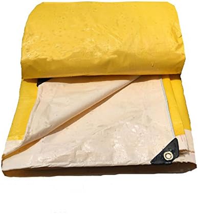 Zemin オーニング サンシェード ターポリン 防水 日焼け止め テント シート ルーフ 防風 両面 厚い ポリエステル 黄 190g M 14サイズあり 色 イエロー いえろ サイズ さいず 7x10m Ame Du Vignoble Eu