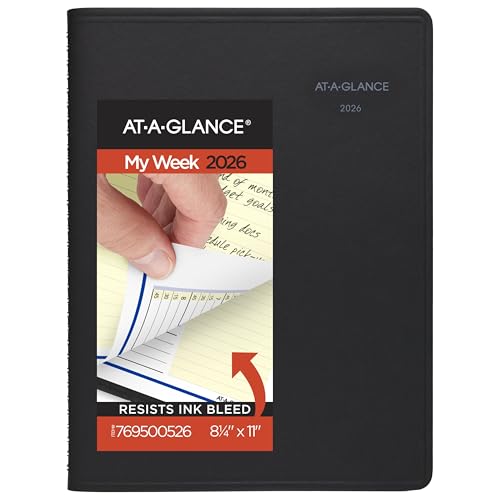 AT-A-GLANCE 2026 Appointment Book Planner, Weekly & Monthly, 8-1/4" x 11", Larg…
