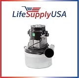 LifeSupplyUSA Central Vacuum Boat Lift 3 Stage Motor 120V, 1200 Watt High Suction Tangential Bypass Discharge Blower Horn 5.7" inch with Wires