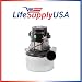 LifeSupplyUSA Central Vacuum Boat Lift 3 Stage Motor 120V, 1200 Watt High Suction Tangential Bypass Discharge Blower Horn 5.7" inch with Wires