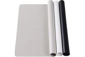 3 Pack Silicone mat Large Silicone Sheets for Crafts, Liquid, Resin Jewelry Casting Molds Mat, Silicone Placemat 15.7” x 11.8” (Black & Gray & Beige)