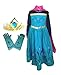 Cokos Box Elsa Coronation Dress Costume Cape Gloves Tiara Crown (6 Years, Blue)