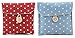 iSuperb® Sanitary Napkins Bag Menstrual Cup Pouch Nursing Pad Holder Cute Polka Dot Cotton 4.7x4.7 inch Washable Organizer Storage 2 Pack 1 PCS Wine Red and 1 PCS Blue