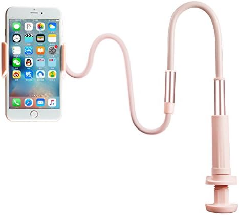 Gooseneck Lazy Phone Holder LINGCHEN Universal Adjustable Cell Phone Bracket Flexible Long Arms Clip Clamp Mount Phone Stand for iPhone X iPhone 8 7 Plus (110CM Pink)