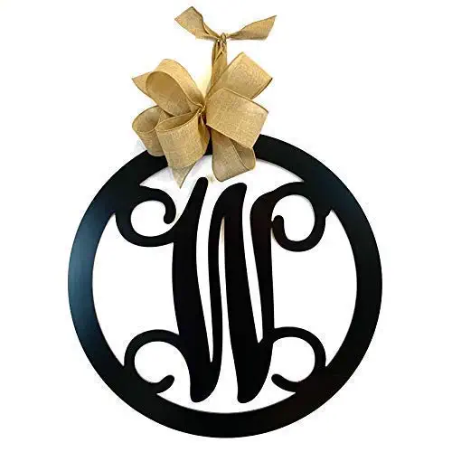 ACM Metal Initial Sign for Home Outdoor Decoration Wall Decor Initial Door Wreath QUICK SHIP 24in