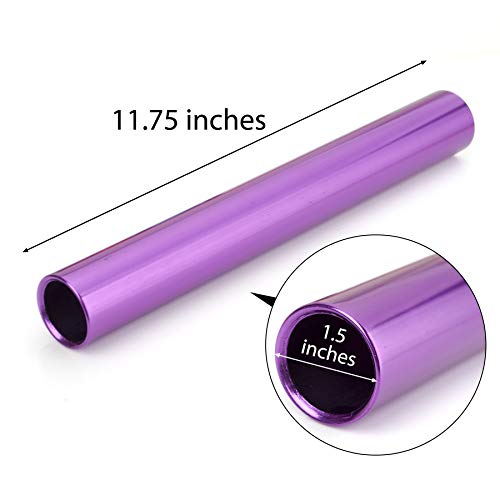 GOGO 16 PCS Standard Size Aluminum Relay Batons for Track & Field-Pink