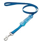 CoastalPet Insta-Grip Control Handle Dog Leash - Adjustable Traffic Dog Leash for Training - Stylish Nylon Pet Supplies - Blue, 1" x 6'