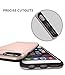 iPhone 6S Plus Case, Teelevo [Card Slot Holder] Dual Layer Heavy Duty Shock Absorbent Wallet Case with Credit Card Slot and Kickstand [Protective Card Case] for iPhone 6S Plus/6 Plus - Rose Gold