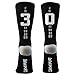 Custom Team Number Crew Socks Athletic Socks by ChalkTalkSPORTS Black ,03 Or 30 Team Number
