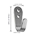 Deezio Extra Strong Stainless Steel Screw Single Hooks, Coat Hooks, Hat Hooks, Wall Hooks, Bath Towel Hook, Kitchen Hooks, Heavy Duty Wall Mount Hooks (Pack of 10)