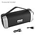 Pyle Wireless Portable Bluetooth Speaker - 200 Watt Power Rugged Compact Audio Stereo System - Rechargeable Battery, 3.5mm AUX Input Jack, FM Radio, MP3, Micro SD and USB Reader - PBMSQG12,BLACK