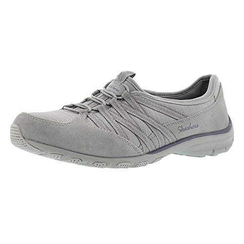 Skechers Women's Conversation Holding Aces Slip On Sneaker Gry/Purple 7 M US