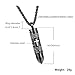 Molike English Lord's Prayer Stainless Steel Cross Bullet Pendant Chain Necklace for Men, 22