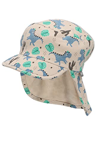 Sterntaler Jungen Pet met nekbescherming woestijnendino Sonnenhut, beige, 47 EU