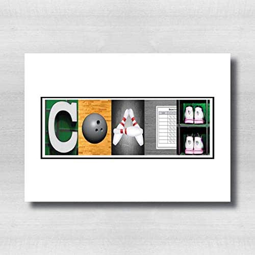 Gift for Bowling Coach, Bowling Coach Gift, Players can sign the white area, 8x10