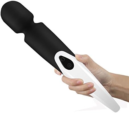 Wand Massager, YANX 10 Powerful Speeds Handheld Massager Therapeutic Wand Massager Cordless Waterproof Rechargeable Body Massager (Black)