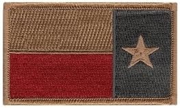 Reverse Texas State Flag Patch, Size 3-3/8 x 2" Flag Patch, TX US Flag Logo t Shirt Jacket Costume Uniform Patch - Sold by Uniform World