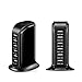 6-Port Desktop USB Hub/Charging Station with Smart IC Technology for Apple iOS, Android & Virtually all Other USB Compatible Devices (6-Port Balck)