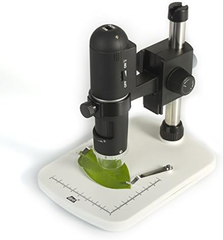GERI 720P HD Wifi Digital Microscope for iOS/Android/PC, Measurement on PC, Adjustable Focus and Magnifications (up to 200x), Battery Powered, Professional Detector Stage etc
