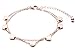 Happiness Boutique Women Delicate Bracelet Heart Charms in Rose Gold Double Stranded Bracelet