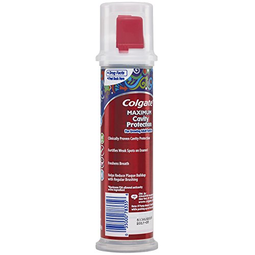 COLGATE KIDS TOOTHPASTE PUMP, MAXIMUM CAVITY PROTECTION, 4.4 OUNCES