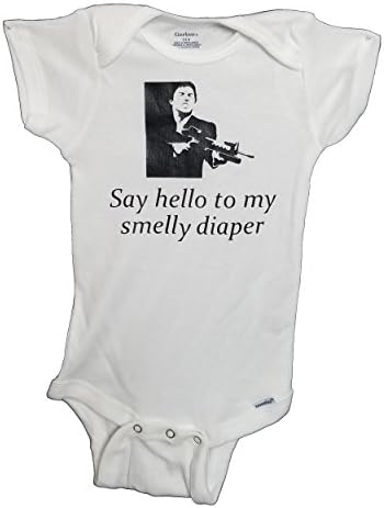 Scarface Movie Onesie Al Pacino Funny Baby Clothes Movie Quote Jumpsuit Pajamas & Bodysuit PJ by Mari Kyrios Creations