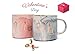OAMCEG Mr and Mrs Coffee Mugs Set of 2, 11.2oz Couples Ceramic Coffee Cup with Gold & Marble Design + 2 Spoons- Unique Gift for Him Her for Parents for Valentine's day for Engaged Married Couples