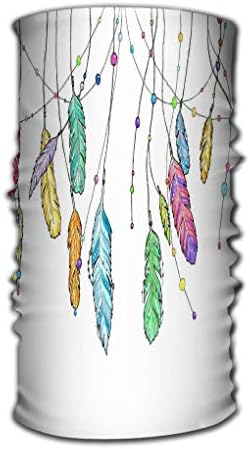 Xunulyn Outdoor Multifunctional Headwear Sports Surfing Man Sports Ocean Wave Magic Scarf hand drawn sketch feathers dream catcher set bright colorful any print Watercolor