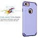 Tekcoo for iPhone 8 Case, Tekcoo iPhone 7 Cute Case, [Tbaron Series] Bumper Case Shock Absorbing Hard Hybrid Slim Thin Cute Cover [Scratch Proof] Plastic Shell + TPU Rubber Inner [Lavender]