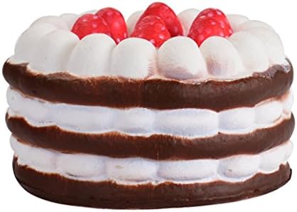 Squeeze Toy,Mini Strawberry Cake Squishy Slow Rising Cream Scented Decompression Cure Toy Stress Relieve Toys Gifts (Brown)