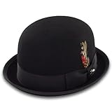 Belfry Deuce 100% Wool Felt Stingy Brim Men's Derby Bowler Hat in 2 Colors