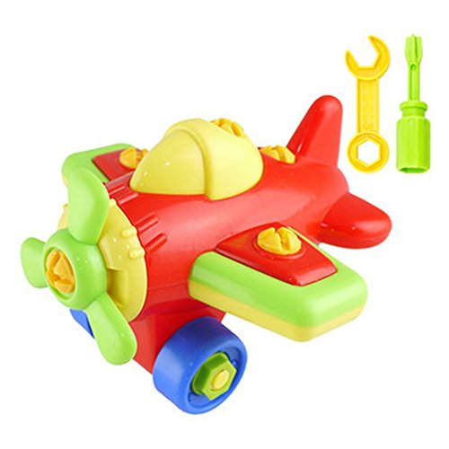 Ocamo Colorful Disassembly Assembly Blocks Vehicle Toy with Wrench Screwdriver Novelty Building Block Puzzle Toys Gift for Kids
