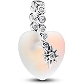 HuooNew Crescent Moon, Shooting Star & Heart Dangle Charm 925 Sterling Silver for Bracelets and Necklaces Fashion DIY Jewelry Gifts for Women