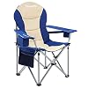 KingCamp Lumbar Back Padded Folding Cooler, Armrest Cup Holder Oversized Quad Camp Chair Heavy Duty Supports 350 Lbs for…