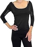 Perfect Balance Fitness Top - Patented Athletic Shirt with Built-in Shelf Bra