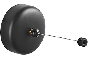 BESy Retractable Clothesline SUS304 Stainless Steel Clothes Dryer with Adjustable Stainless Steel Rope String Hotel Style Heavy Duty,9.2 Feets,Black Finish, Round Style