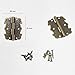 2pcs Mini Vintage Brown 28x35mm Decorative Box Furniture Cabinet Butterfly Hinges JC85109
