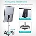 DexBoard 40 X 28 Inch Mobile Magnetic Whiteboard, Height Adjustable Dry Erase Easel on Rolling Stand with Flipchart Easel Pad, Magnets & Eraser, Black