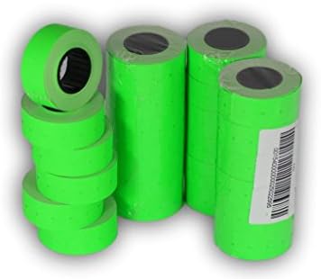 (24 Rolls) Green 21 x 12 mm Colored Paper Sticker Price Gun Pricemarker labels MX-5500