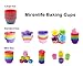 Mirenlife Reusable and Non-stick Mini Silicone Baking Cups/ Muffin Cups/ Mini Cupcake Liners/ Mini Chocolate Holders/Truffle Cups -24 Pack-6 Vibrant Colors (Rose)