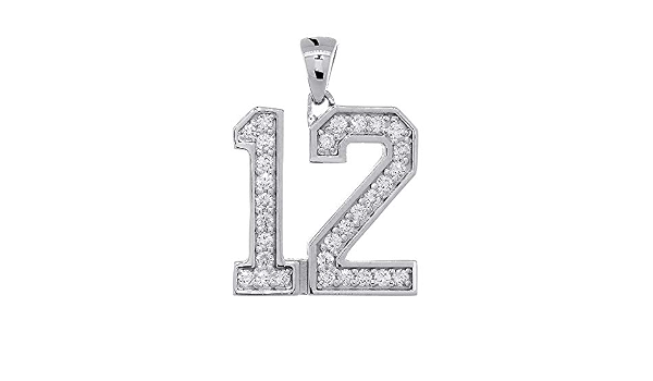 19mm Athletes Jersey Number #12 Diamond 