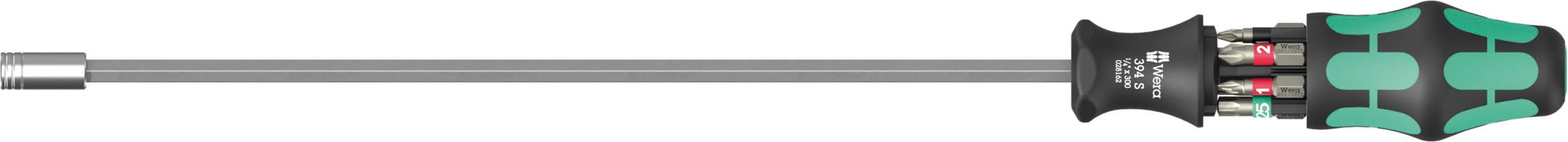 Wera Screwdriver with Bit Magazine, Kraftform Kompakt 27 XL Universal 1, 1 Bitholding Screwdriver with Rigid Blade - 05051028001