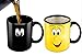 Cortunex Heat Changing Mug - 11 Oz Color Changing Coffee Mug with Funny Yellow Cartoon Smiley Face - Great Gift for Him Or Her Novelty Color Changing Tea Cup with Fun Gift Box