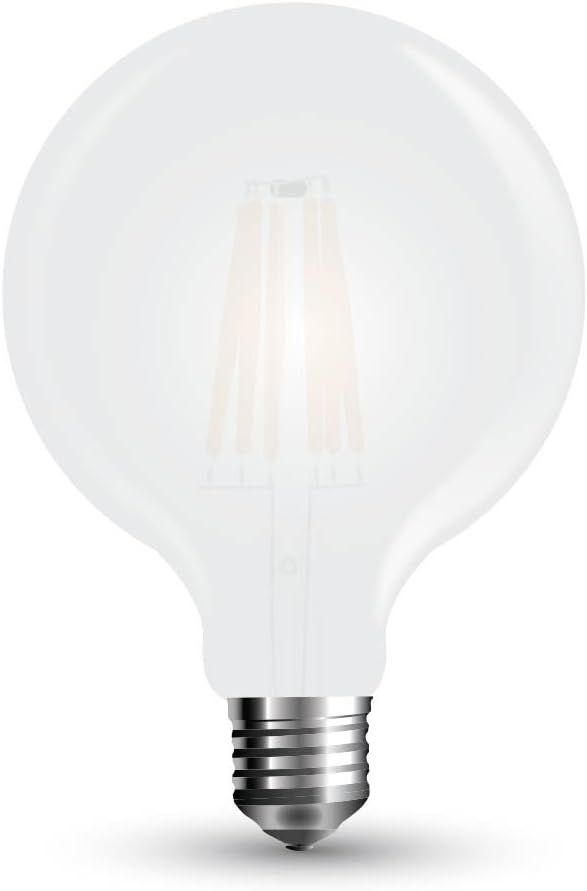V-TAC Bulb Lamp G125 Filament Frosted Glass 7W, E27 6400K 300° A++
