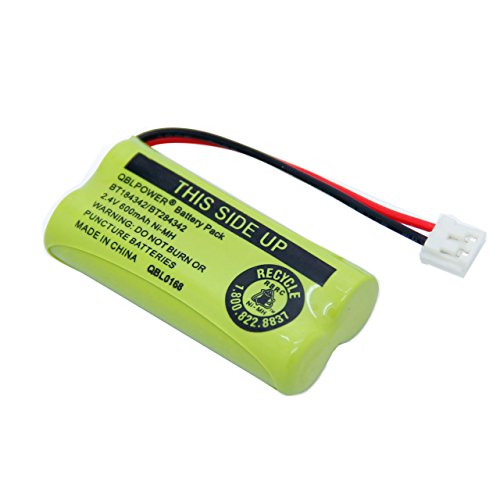 QBLPOWER BT8001 BT184342 BT284342 BATT-6010 Battery Pack Compatible with AT&T BT18433 BT28433 BT8000 BT8300 Uniden BT1011 BT1018 Vtech 89-1326-00-00/89-1330-01-00/Empire CPH-515D 2.4V NiMH(Pack of 4)